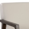 Sunpan Neymar Lounge Chair - Linea Light Grey Leather - Closeup Top Angle