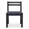Moe's Home Collection Finn Dining Chair in Black - Set of Two - Front Angle