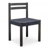 Moe's Home Collection Finn Dining Chair in Black - Set of Two - Front Side Angle