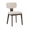 Sunpan Ricket Dining Chair Dark Brown - Dove Cream - Front Side Angle