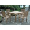 Anderson Teak Windsor 47" Square Table and 4 Wilshire Dining Armchair 2 - Anderson Teak Windsor 47" Square Table and 4 Wilshire Dining Armchair 2