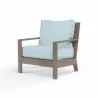 Laguna Club Chair in Canvas Skyline, No Welt - Front Side Angle - Laguna Club Chair in Canvas Skyline, No Welt - Front Side Angle