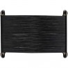 Sunpan Riz Stool - Black Leather - Top Angle