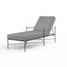 Provence Chaise Lounge in Canvas Granite w/ Self Welt - Front Side Angle