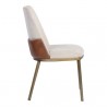 Sunpan Marie Dining Chair Belfast Oatmeal-Bravo Cognac - Set of Two - Side Angle