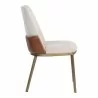 Sunpan Marie Dining Chair Belfast Oatmeal-Bravo Cognac - Set of Two - Side Angle - Sunpan Marie Dining Chair Belfast Oatmeal-Bravo Cognac - Set of Two - Side Angle