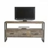 Crawford and Burke Stewart Antique Gray 60" Media Console, Front Angle - Crawford and Burke Stewart Antique Gray 60" Media Console, Front Angle