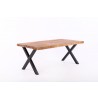 Crawford and Burke Vivienne 44" Reclaimed Wood Cocktail Table, Right Side AngleAngle