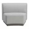 Sunpan Jaclyn Modular Armless Chair in Egypt Light Grey-Danny Medium Grey - Front Angle - Sunpan Jaclyn Modular Armless Chair in Egypt Light Grey-Danny Medium Grey - Front Angle