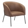 Zuo Modern Quinten Accent Chair Vintage in Brown - Angled View