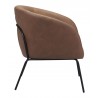 Zuo Modern Quinten Accent Chair Vintage in Brown - Side View
