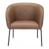 Zuo Modern Quinten Accent Chair Vintage in Brown - Front View