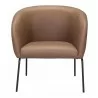 Zuo Modern Quinten Accent Chair Vintage in Brown - Front View - Zuo Modern Quinten Accent Chair Vintage in Brown - Front View