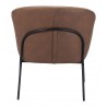 Zuo Modern Quinten Accent Chair Vintage in Brown - Back View