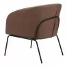 Zuo Modern Quinten Accent Chair Vintage in Brown - Angled Back View - Zuo Modern Quinten Accent Chair Vintage in Brown - Angled Back View