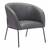 Zuo Modern Quinten Accent Chair Vintage in Gray- Angled View