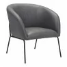 Zuo Modern Quinten Accent Chair Vintage in Gray- Angled View - Zuo Modern Quinten Accent Chair Vintage in Gray- Angled View