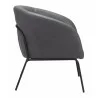Zuo Modern Quinten Accent Chair Vintage in Gray- Side View - Zuo Modern Quinten Accent Chair Vintage in Gray- Side View