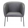 Zuo Modern Quinten Accent Chair Vintage in Gray- Front View