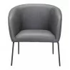 Zuo Modern Quinten Accent Chair Vintage in Gray- Front View - Zuo Modern Quinten Accent Chair Vintage in Gray- Front View