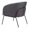 Zuo Modern Quinten Accent Chair Vintage in Gray- Side Back View