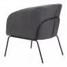 Zuo Modern Quinten Accent Chair Vintage in Gray- Side Back View - Zuo Modern Quinten Accent Chair Vintage in Gray- Side Back View