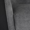 Sunpan Sorrel Lounge Chair Polo Club Kohl Grey Abbington Black - Seat Closeup Angle