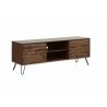 Crawford and Burke Wexford 56 inch Dark Brown 2-Door 2-Shelf Media Console, Side Angle 2 - Crawford and Burke Wexford 56 inch Dark Brown 2-Door 2-Shelf Media Console, Side Angle 2