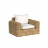 Sunset West Playa Oversized Club Chair in Soothe Pearl with Flange Welt - Angled