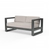 Redondo Loveseat in Canvas Natural, No Welt - Front Side Angle