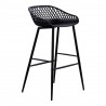 Moe's Home Collection Piazza Outdoor Bar Stool - Black - Perspective