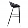 Moe's Home Collection Piazza Outdoor Bar Stool - Black - Side