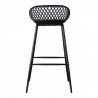 Moe's Home Collection Piazza Outdoor Bar Stool - Black - Rear