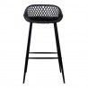 Moe's Home Collection Piazza Outdoor Bar Stool - Black - Front