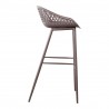 Moe's Home Collection Piazza Outdoor Bar Stool - Grey - Side