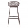 Moe's Home Collection Piazza Outdoor Bar Stool - Grey - Rear