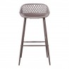 Moe's Home Collection Piazza Outdoor Bar Stool - Grey - Front