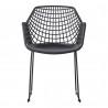 Moe's Home Collection Honolulu Chair in Black - Set of Two - Front Angle