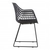 Moe's Home Collection Honolulu Chair in Black - Set of Two - Side  Angle