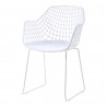 Moe's Home Collection Honolulu Chair in White - Set of Two - Front Side Angle