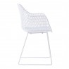Moe's Home Collection Honolulu Chair in White - Set of Two - Side Angle