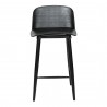 Moe's Home Collection Looey Counter Stool Black/White- Set Of Two - Front Angle