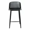 Moe's Home Collection Looey Counter Stool Black/White- Set Of Two - Front Angle - Moe's Home Collection Looey Counter Stool Black/White- Set Of Two - Front Angle