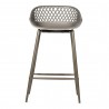 Moe's Home Collection Piazza Outdoor Counter Stool in Black/Grey - Front Angle