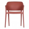 Moe's Home Collection FARO OUTDOOR DINING CHAIR DESERT RED/CHARCOAL GREY - SET OF TWO- Front Angle