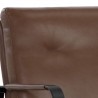 Sunpan Sterling Lounge Chair Missouri Mahogany Leather - Closeup Top Angle