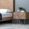 Sunpan Greyson Nightstand in Light Acacia - Lifestyle