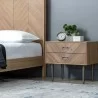 Sunpan Greyson Nightstand in Light Acacia - Lifestyle - Sunpan Greyson Nightstand in Light Acacia - Lifestyle