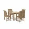 Anderson Teak Bahama 35" Square Bistro Table and 4 Chicago Dining Armchair-2 - Anderson Teak Bahama 35" Square Bistro Table and 4 Chicago Dining Armchair-2