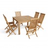 Anderson Teak Windsor 47" Square Table and Classic Folding Chair 2